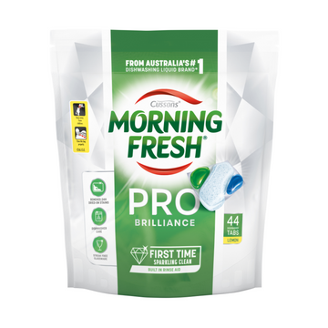 3 Pack x Morning Fresh Pro Brilliance Dishwasher 44 Tablets Lemon
